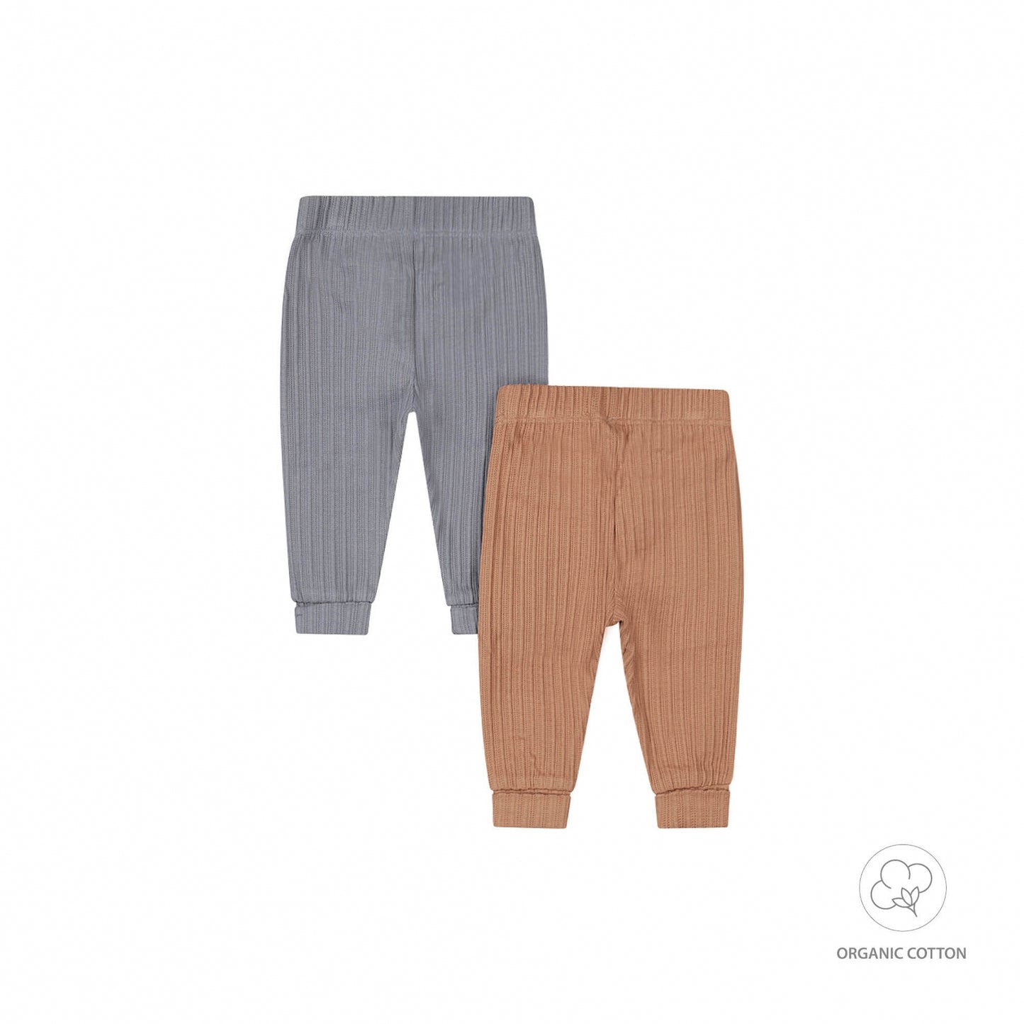 Dirkje Baby Jungen Bio-Hose – 2er-Set – Blau & Braun – Weiche Baumwolle
