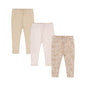 Dirkje Baby & Mädchen Leggings 3er-Set – Beige, Hellrosa & Blumenmuster