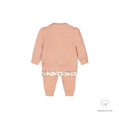 Dirkje Mädchen Baby Bio Langarm Strickjacke und Hose in Altrosa – Liebevoll für die Kleinen gemacht