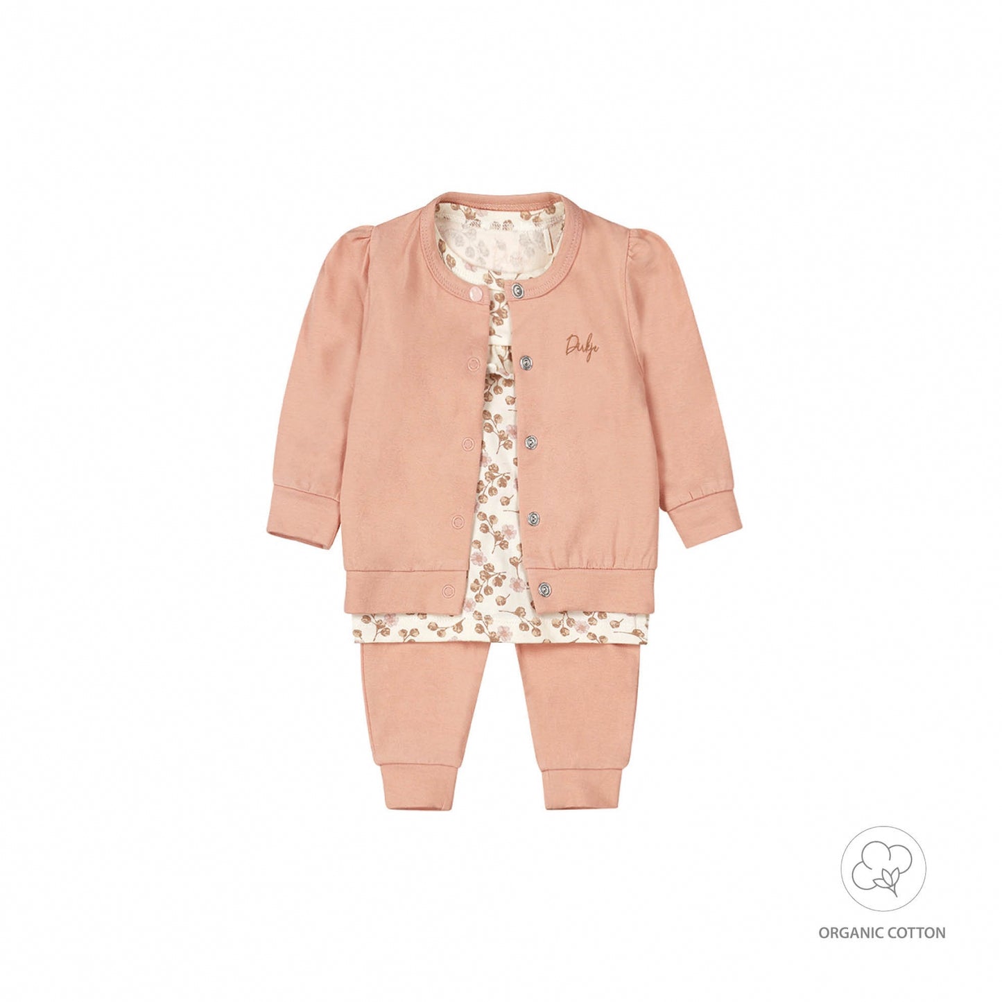 Dirkje Mädchen Baby Bio Langarm Strickjacke und Hose in Altrosa – Liebevoll für die Kleinen gemacht