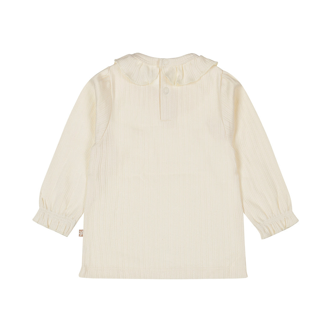 Dirkje Mädchen Longsleeve Off-White mit Kragen – 100% Baumwolle