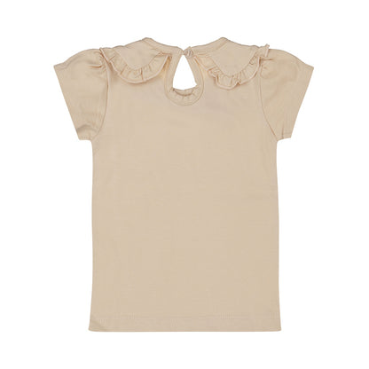 Dirkje Mädchen T-shirt beige Kragen love