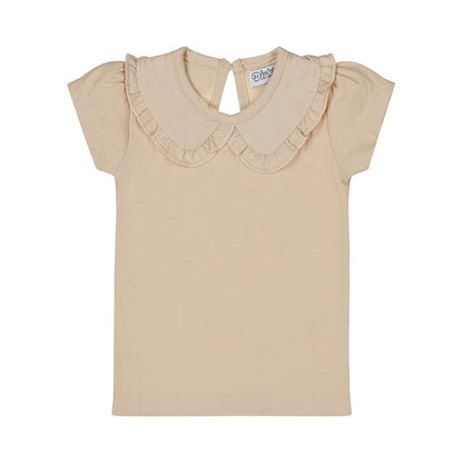 Dirkje Mädchen T-shirt beige Kragen love