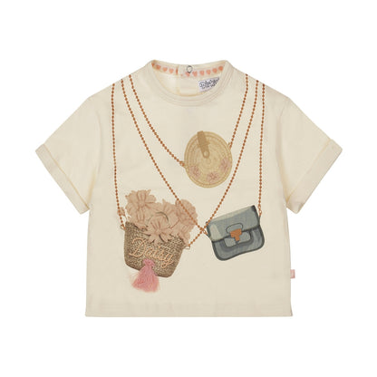 Dirkje T-Shirt für Mädchen – Lockerer Sitz & verspielte Taschen (Off-White)