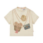 Dirkje T-Shirt für Mädchen – Lockerer Sitz & verspielte Taschen (Off-White)